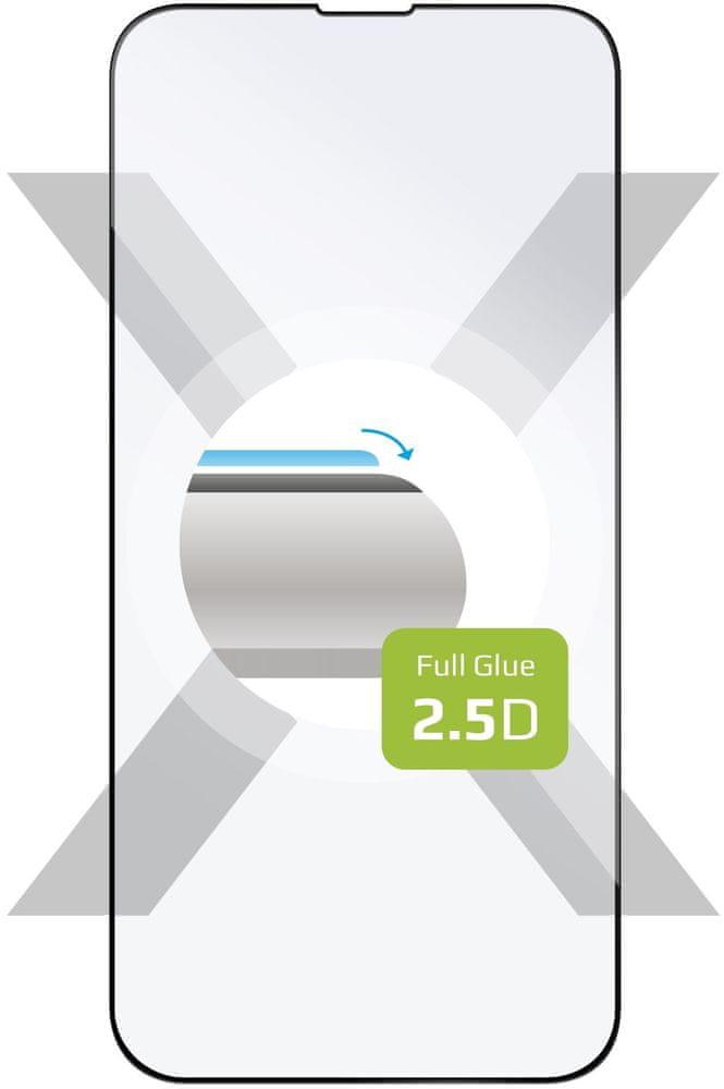FIXED Ochranné tvrdené sklo Full-Cover pre Apple iPhone 14, lepenie cez celý displej, FIXGFA-928-BK, čierne